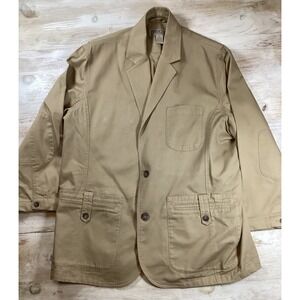 Duluth XL Field Gear Safari‎ Presentation Jacket Tan Brown Twill Travel Coat